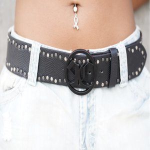 Luxury Snake Skin Leather Studded Designer Belt